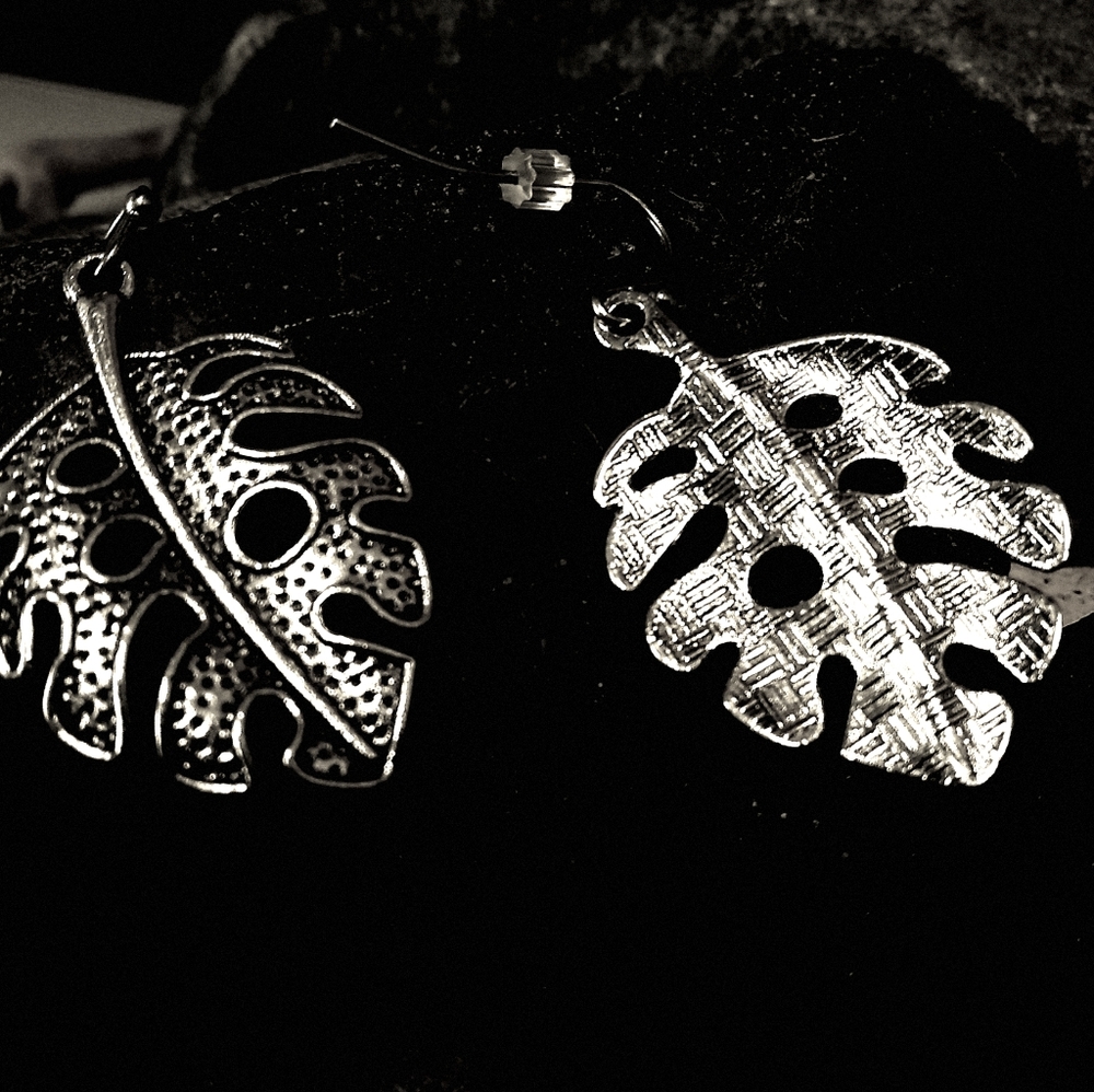 🐞2/$20 Feather Boho Style Silver Tone Earrings - Picture 3 of 3